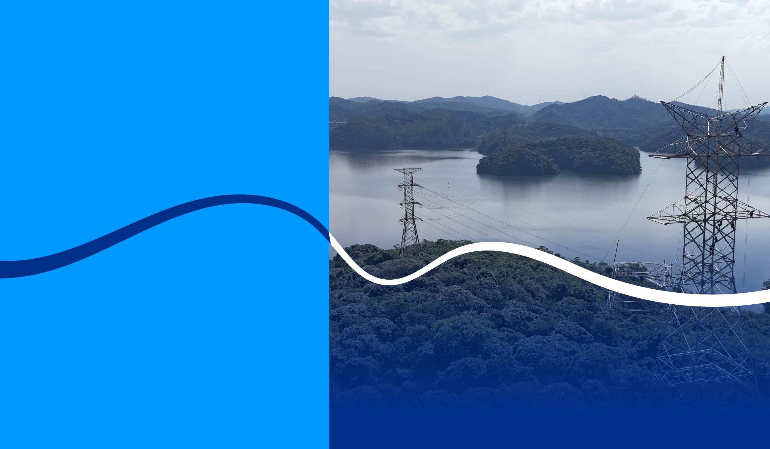 Paisaje de planta ISA en Colombia con datos de crecimiento en inversiones y acciones ISA Paisaje de planta en Colombia con datos de crecimiento en inversiones y acciones ISA