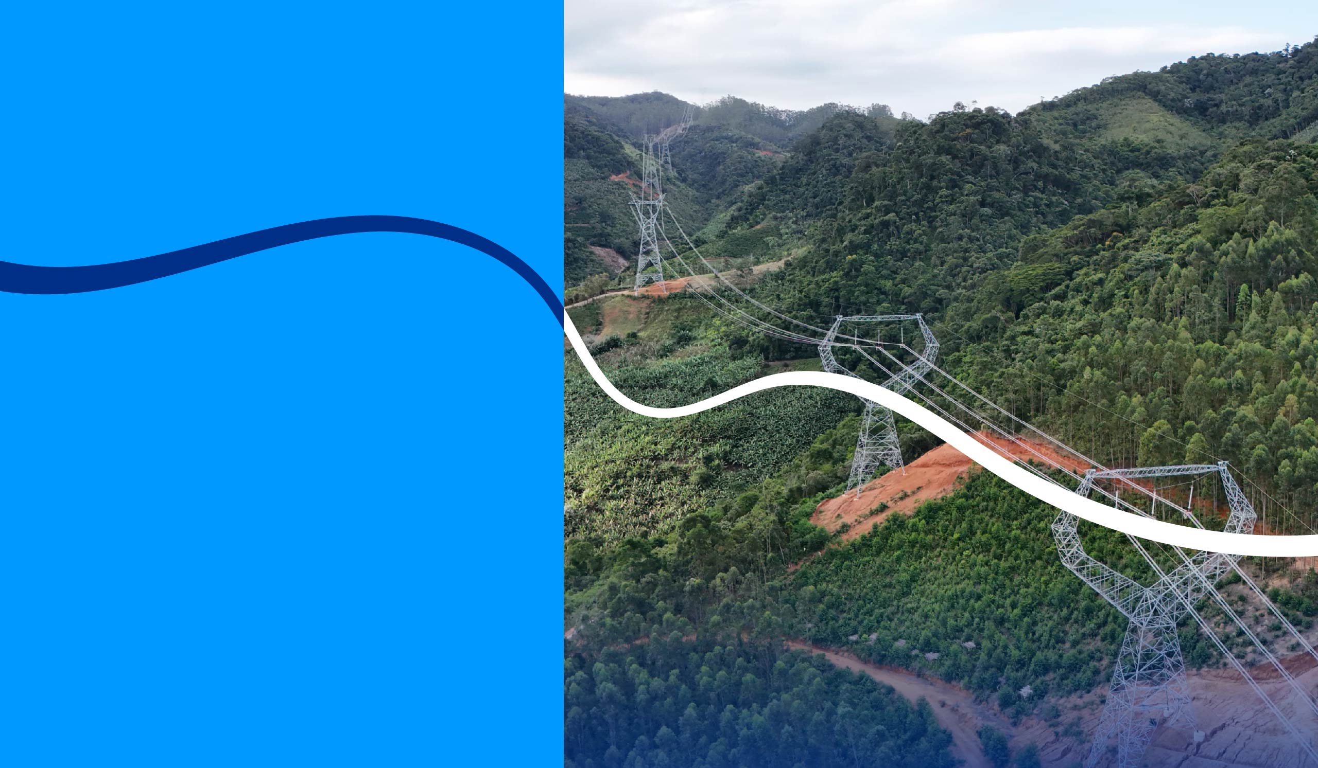 Paisaje de planta ISA en Colombia con datos de crecimiento en inversiones y acciones ISA Paisaje de planta en Colombia con datos de crecimiento en inversiones y acciones ISA